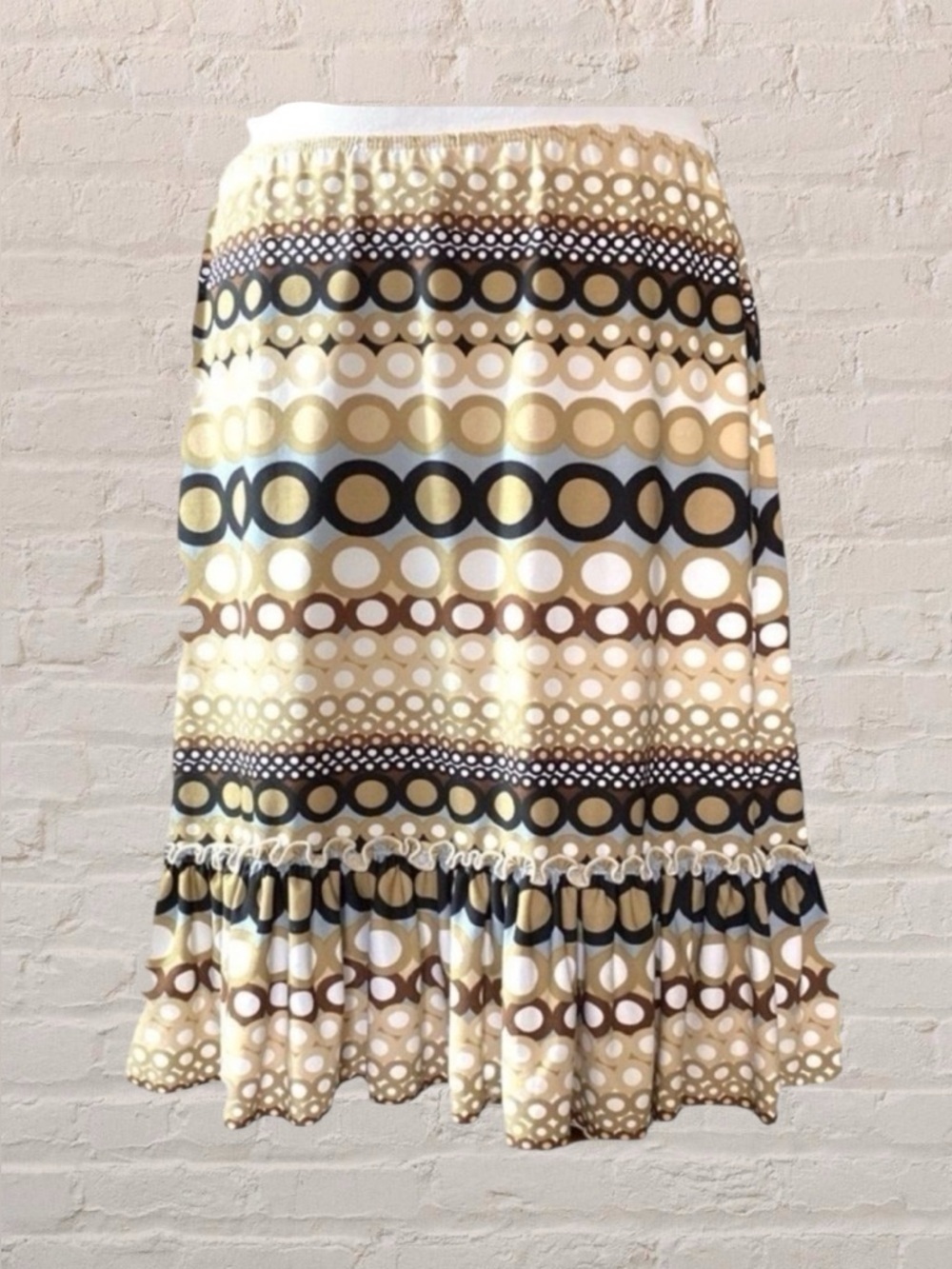 $5$ add on / ๐
บslb petites slinky a- line mini with ruffle hem.